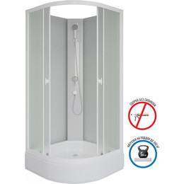 Душевая кабина Niagara Promo 80x80 см P80/26/MT/BK, белый/матовое (безсиликоновая сборка) фото 