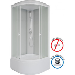 Душевая кабина Niagara Promo 80x80 см P80/40/MT, белый/матовое (безсиликоновая сборка) фото 