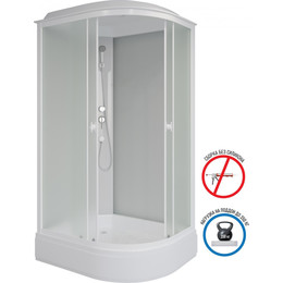 Душевая кабина Niagara Promo 110x80 см P110/80/26L/MT, белый/матовое (безсиликоновая сборка) фото 