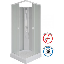 Душевая кабина Niagara Promo 90x90 см P90/13Q/MT/BK, белый/матовое (безсиликоновая сборка) фото 