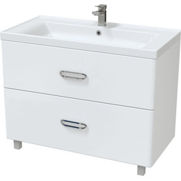 Тумба напольная с раковиной Mirsant Fuji 80/2 см с доводчиком, белый фото 