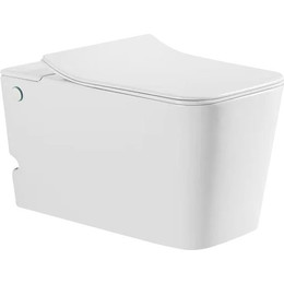 Унитаз подвесной безободковый с импульсным смывом SantiLine SL-5032 (в комплекте с инсталляцией), Цвет производителя: белый фото 