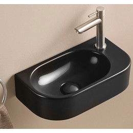 Раковина подвесная CeramaLux 40 см 78204LB, чёрный фото 