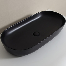 Раковина-чаша CeramaLux N 81 см 78327MB, чёрный матовый фото 