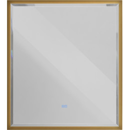 Зеркало Cezares 100 см CZR-SPC-INT-1000-900-LED-TCH-WARM-BORO, брашированное золото фото 