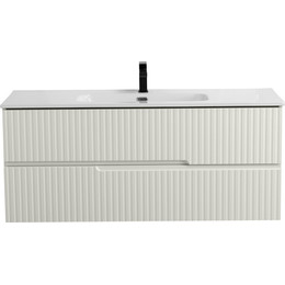 Тумба подвесная с раковиной Cezares DUET-N-1200-2C-SO-AS-P 120 см (раковина CZR-8095-120) альпака брашированная фото 