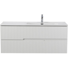 Тумба подвесная с раковиной Cezares DUET-N-1200-2C-SO-BL-R 120 см (раковина CZR-8095-120-R) bianco lucido фото 
