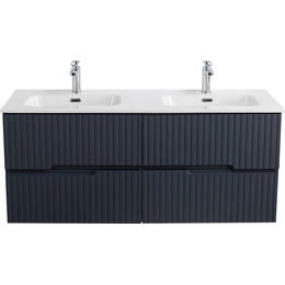 Тумба подвесная с раковиной Cezares DUET-N-1200-4C-SO-2-GR-P 120 см (раковина CZR-8095-120-2) grafito фото 