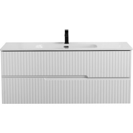 Тумба подвесная с раковиной Cezares DUET-N-1200-2C-SO-FBS-P 120 см (раковина CZR-8095-120) ясень белый софт фото 