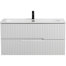 Тумба подвесная с раковиной Cezares DUET-N-1000-2C-SO-BO 100 см (раковина CZR-8073-100) bianco opaco фото 