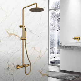 Душевая система для ванны Vincea Rim VSFS-1V1TBG, брашированное золото фото 