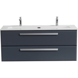 Тумба подвесная с раковиной Cezares ECO-CER-N-1200-2C-SO-GR-P 120 см (раковина CZR-8073-120-1-2) grafito фото 