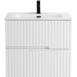 Тумба подвесная с раковиной Cezares DUET-N-700-2C-SO-BL 70 см (раковина CZR-8095-70) bianco lucido фото 