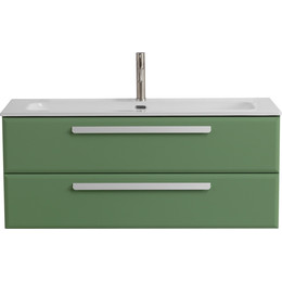 Тумба подвесная с раковиной Cezares ECO-CER-N-1200-2C-SO-PS-P 120 см (раковина CZR-8073-120) фисташковый софт фото 