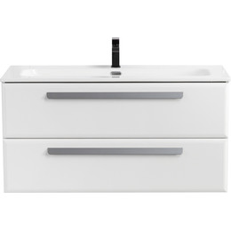 Тумба подвесная с раковиной Cezares ECO-CER-N-1000-2C-SO-BL 100 см (раковина CZR-8073-100) bianco lucido фото 
