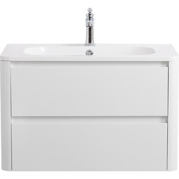 Тумба подвесная с раковиной Cezares RELAX-800-2C-SO-BL 80 см (раковина CZR-800/480-LV-MR-NV) bianco lucido фото 