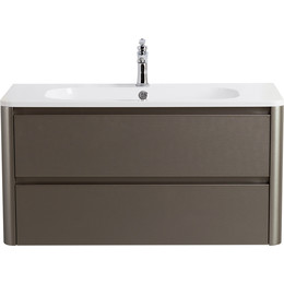 Тумба подвесная с раковиной Cezares RELAX-1000-2C-SO-SAT-P 100 см (раковина CZR-1000/480-LV-MR-NV) сатин фото 
