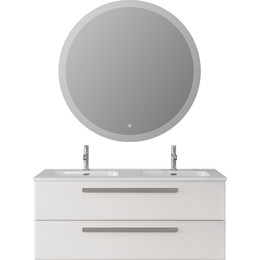 Тумба подвесная с раковиной Cezares ECO-CER-N-1200-2C-SO-BL 120 см (раковина CZR-8095-120-2) bianco lucido фото 