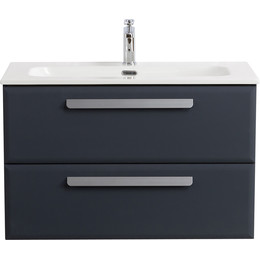 Тумба подвесная с раковиной Cezares ECO-CER-N-800-2C-SO-GR-P 80 см (раковина CZR-8073-80) grafito фото 