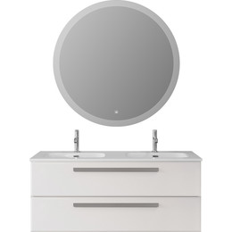 Тумба подвесная с раковиной Cezares ECO-CER-N-1200-2C-SO-BL 120 см (раковина CZR-8073-120-2) bianco lucido фото 