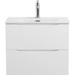 Тумба подвесная с раковиной BelBagno MARINO-CER-MINI-500-2C-SO-BO-P 50 см, bianco opaco фото 