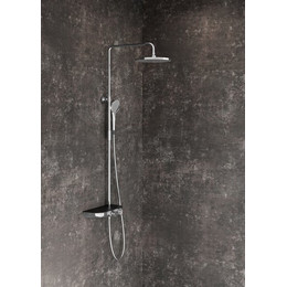 Душевая стойка с термостатом Ravak Termo 300 TE 094.02/150 X070162, хром/чёрный фото 