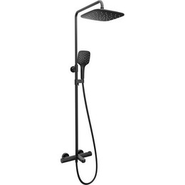 Душевая стойка с термостатом Ravak Termo 300 TE 092.20BL X070444, чёрный фото 