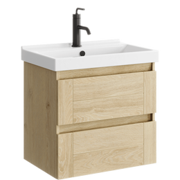 Тумба подвесная с раковиной Aqwella Astrid 60 см AST0106DD, дуб давос фото 