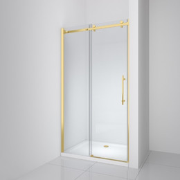 Душевая дверь BelBagno 120 см MARINO-BF-1-120-C-ORO (стекло 8 мм), золото/прозрачное фото 