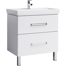 Тумба напольная с раковиной Aqwella Нео 80 см NEO0108, белый фото 