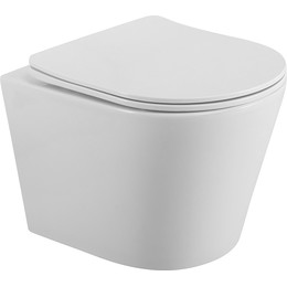 Унитаз подвесной безободковый BelBagno Flay-R BB053CHR/SC с крышкой микролифт фото 