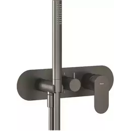 Смеситель для душа Ravak 3 потребителя Eleganta EL 068.20GB.O3+S X070333, графит матовый фото 