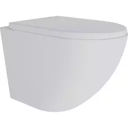 Унитаз подвесной безободковый Veconi Tondo Rimless VCN1-52R с крышкой микролифт фото 