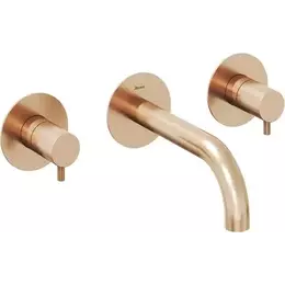 Смеситель для раковины настенный Ravak Espirit ES 019.60RGB.O1 X070350 (со скрытой частью), розовое золото фото 
