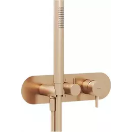 Смеситель для душа Ravak 2 потребителя Espirit ES 065.60RGB.O2+S X070361, розовое золото фото 