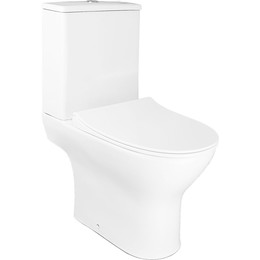 Унитаз-компакт безободковый Azario Mist AZ-45 с тонкой крышкой микролифт фото 