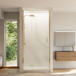 Душевая дверь Veconi Vianno 80 см VN73G-80-01-C4, золото/прозрачное фото 