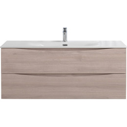 Тумба подвесная с раковиной BelBagno 120 см MARINO-CER-N-1200-2C-SO-RG-P, rovere grigio фото 