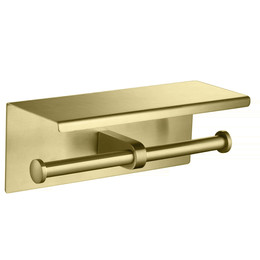 Держатель для туалетной бумаги Aquatek Оберон AQ4909BG, цвет золото шлифованное фото 