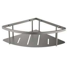 Полка угловая Aquatek AQ4926BGM, цвет чёрный хром шлифованный фото 