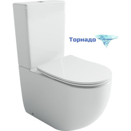 Унитаз-компакт Ceramicanova Metropol CN4001T с тонкой крышкой микролифт (система смыва Торнадо) фото 