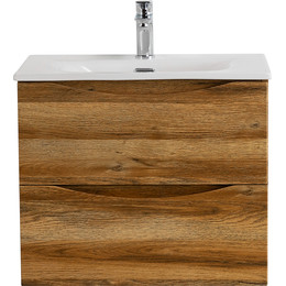 Тумба подвесная с раковиной BelBagno 60 см MARINO-CER-MINI-600-2C-SO-RR-P, rovere rustico фото 