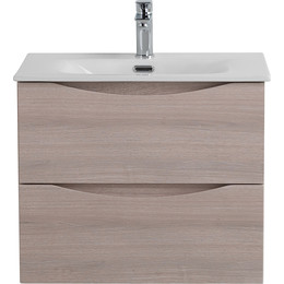 Тумба подвесная с раковиной BelBagno 60 см MARINO-CER-N-600-2C-SO-RG-P, rovere grigio фото 