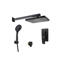 Душевая система для душа Aquatek Вега AQ1072MB (со скрытой частью) чёрный матовый, Цвет производителя: чёрный матовый фото 