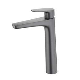 Смеситель для раковины высокий Aquatek Бетта AQ1104BGM, чёрный хром шлифованный, Цвет производителя: оружейная сталь фото 