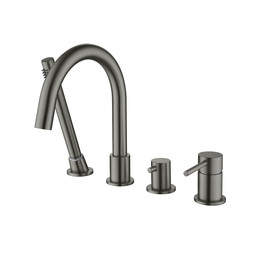 Смеситель для ванны Aquatek Европа AQ1348BGM, чёрный хром шлифованный, Цвет производителя: чёрный хром шлифованный фото 