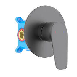 Смеситель для душа Aquatek Бетта AQ1166BGM (со скрытой частью) чёрный хром шлифованный фото 