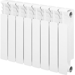 Радиатор Azario BM350/100/8 640х400 мм (8 секций) белый фото 