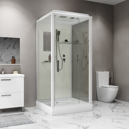 Душевая кабина Niagara Standart 80x80 см ST80/15Q, белый/прозрачное фото 