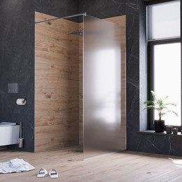 Душевая перегородка Mirsant Walk in 110 см с аксессуарами (стекло 8 мм) хром/матовое фото 